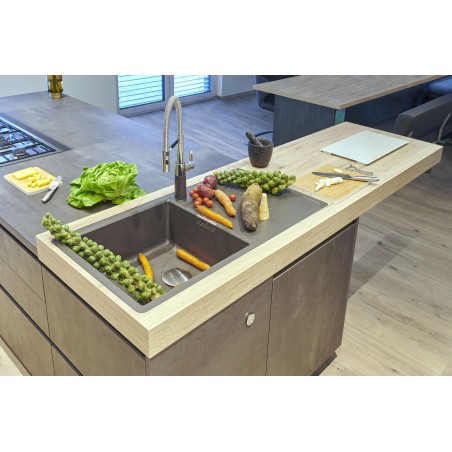 Kuchyňský dřez Schock Mono D-100L Silverstone, horní montáž