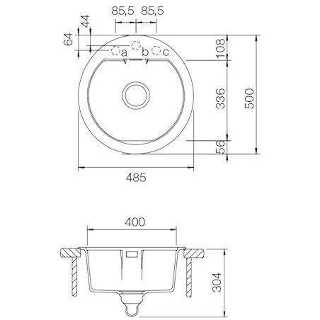 Kuchyňský dřez Schock Mono R-100 Twilight, spodní montáž