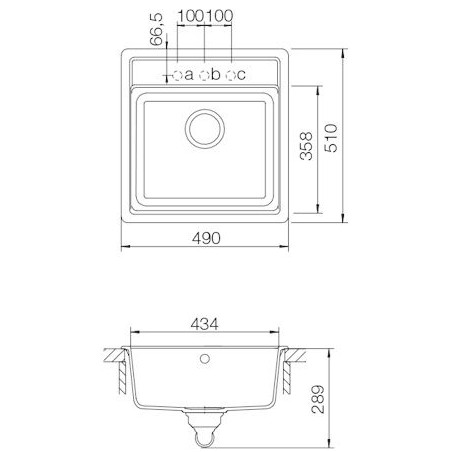Kuchyňský dřez Schock Nemo N-100S Croma, horní montáž