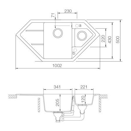 Kuchyňský dřez Schock Signus C-150 Magma, spodní montáž
