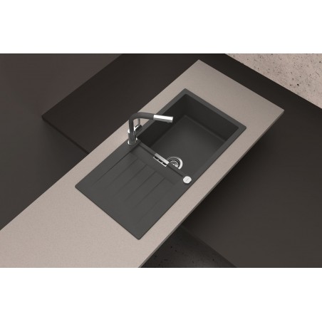 Kuchyňský dřez Schock Signus D-100L Silverstone, montáž do roviny