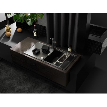 Kuchyňský dřez Schock Tia D-100L Magnolia, spodní montáž