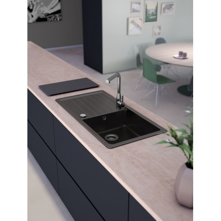 Kuchyňský dřez Schock Toledo D-100L Silverstone, spodní montáž