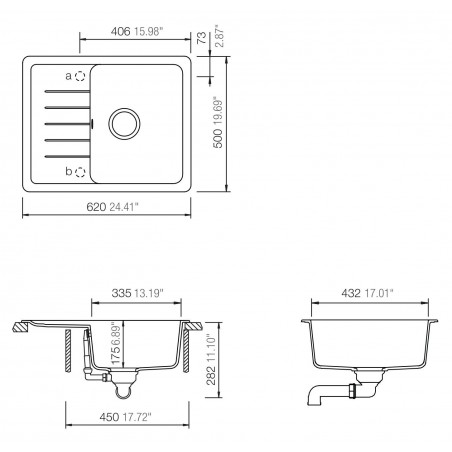 Kuchyňský dřez Schock Toledo D-100XS Magma, spodní montáž