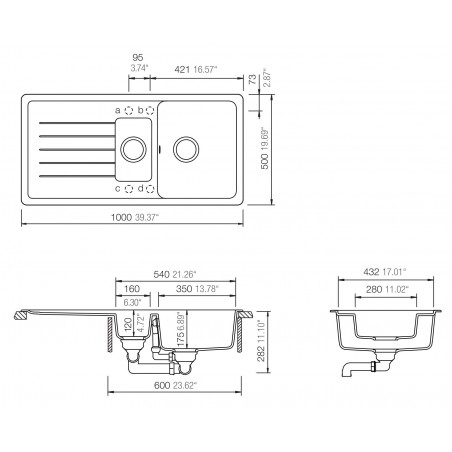 Kuchyňský dřez Schock Toledo D-150 Magma, horní montáž