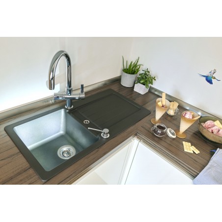 Kuchyňský dřez Schock Typos D-100S Nero, spodní montáž