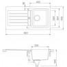 Kuchyňský dřez Schock Typos D-100S Onyx, spodní montáž
