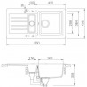 Kuchyňský dřez Schock Typos D-150S Onyx, horní montáž