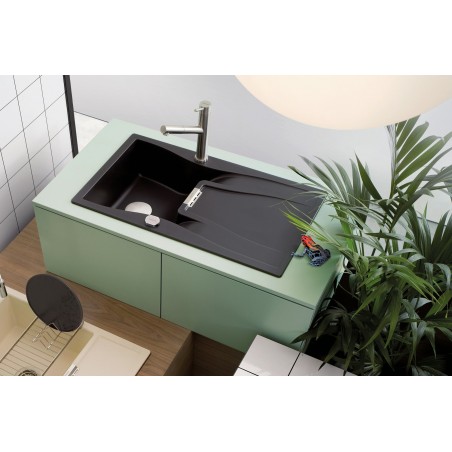 Kuchyňský dřez Schock Waterfall D-100 Silverstone, horní montáž