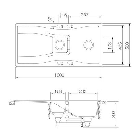 Kuchyňský dřez Schock Waterfall D-150 Puro, horní montáž
