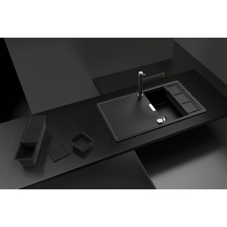 Kuchyňský dřez Schock Tia D-100 Polaris + sada misek, spodní montáž