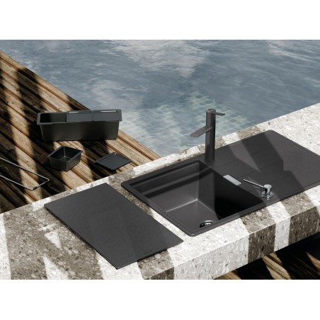 Kuchyňský dřez Schock Tia D-100 Puro + sada misek, spodní montáž