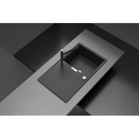 Kuchyňský dřez Schock Tia D-100 Silverstone + sada misek, horní montáž