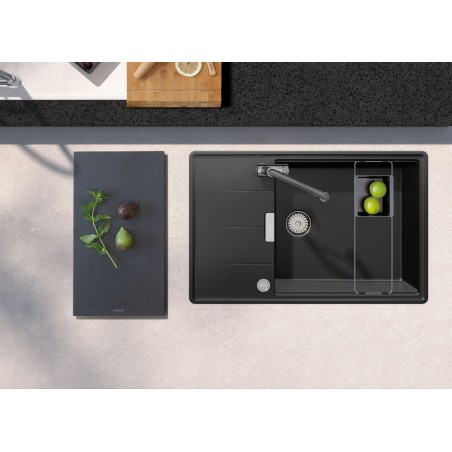 Kuchyňský dřez Schock Tia D-100LS Stone + sada misek, spodní montáž