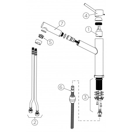 Kuchyňská baterie Schock Altos W.120 Nerez
