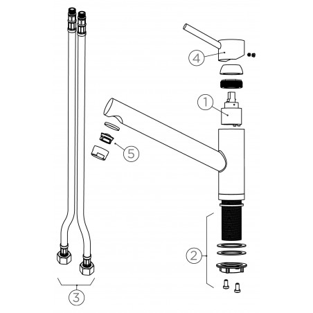 Kuchyňská baterie Schock Altos S Nerez