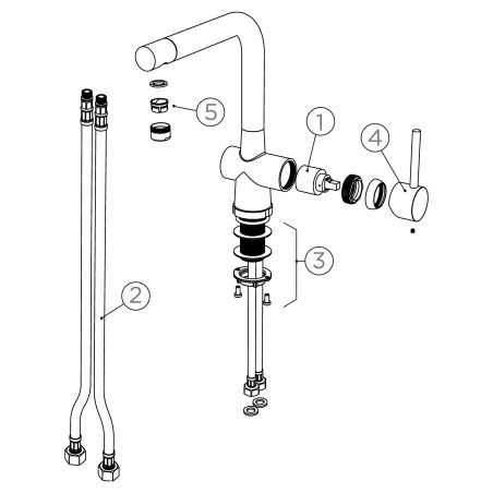 Kuchyňská baterie Schock Laios W Nerez