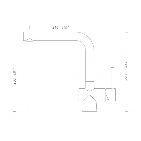 Kuchyňská baterie Schock Laios.120 Gunmetal