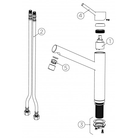Kuchyňská baterie Schock Altos Nerez