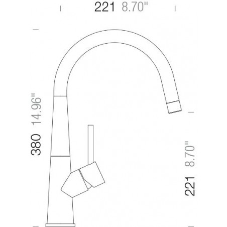 Kuchyňská baterie Schock Conos Nerez