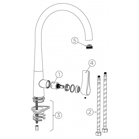 Kuchyňská baterie Schock Gota Chrom