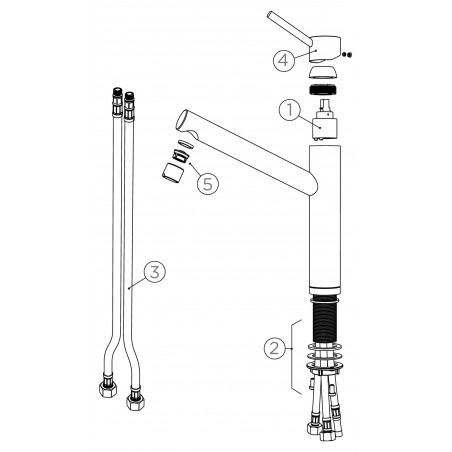Kuchyňská baterie Schock Altos Nerez, beztlaková