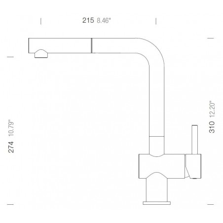 Kuchyňská baterie Schock Epos.120 Asphalt