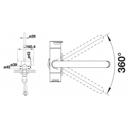 Kuchyňská baterie Blanco Trima Saténově zlatá