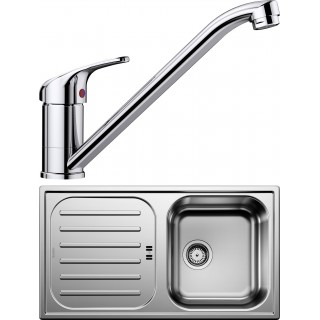 Set Blanco 02-A 25 (dřez Flex Pro 45 S Přírodní lesk + baterie Daras Chrom)