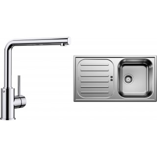 Set Blanco 02-D 25 (dřez Flex Pro 45 S Přírodní lesk + baterie Mila Chrom)