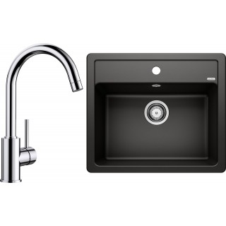 Set Blanco 07-B 25 (dřez Legra 6 Černá + baterie Mida Chrom)