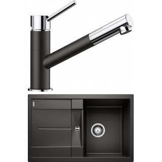 Set Blanco 09-D 25 (dřez Metra 45 S Černá + baterie Kano-S Černá)