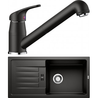 Set Blanco 11-B 25 (dřez Favum XL 6 S Černá + baterie Daras-S Černá)
