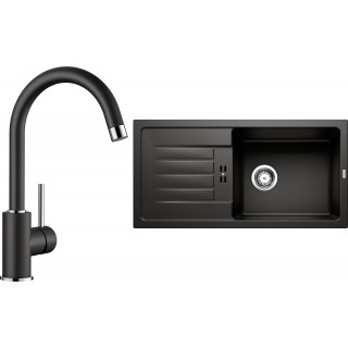 Set Blanco 11-D 25 (dřez Favum XL 6 S Černá + baterie Mida Černá)