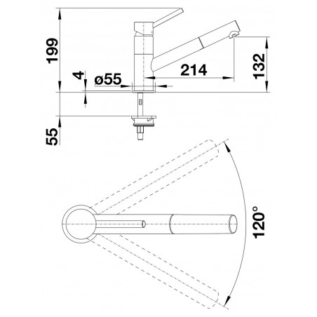 Kuchyňská baterie Blanco Kano-S Bílá