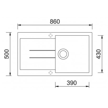 Kuchyňský dřez Sinks Amanda 860 NANO Nanoblack N6