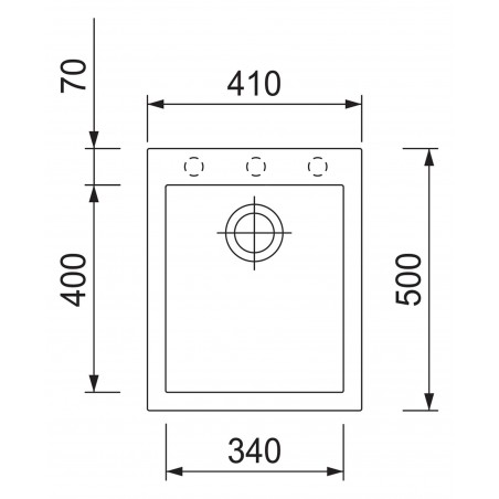Kuchyňský dřez Sinks Cube 410 NANO Nanoblack N6
