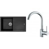 Set Sinks (dřez Amanda 860 NANO Nanoblack N6 + baterie Mix 35 Chrom - lesklý)