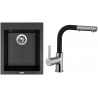 Set Sinks (dřez Cube 410 Granblack 30 + baterie Enigma S Granblack 30)