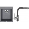 Set Sinks (dřez Cube 410 Titanium 72 + baterie Enigma S Titanium 72)