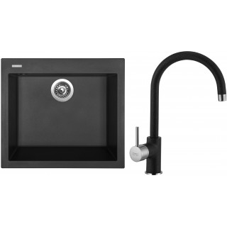 Set Sinks G9526 (dřez Cube 560 Pureblack 26 + baterie Vitalia Pureblack 26)