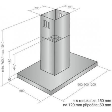 Odsavač par Cata Empire VIP OD 711060, dálkové ovládání