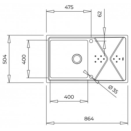 Kuchyňský dřez Teka Brooklyn 50 M-XP 1B 1D Nerez