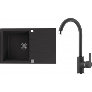 Set Alveus (dřez Cadit 20 Black 91 + baterie Tonia Black 91)