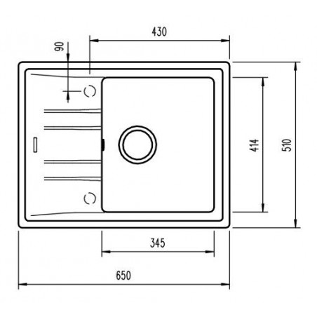 Kuchyňský dřez Teka Stone 45 S-TG Bílá