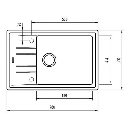 Kuchyňský dřez Teka Stone 60 S-TG Nero