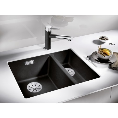 Kuchyňský dřez Blanco Subline 340/160-U Šedá skála, levý, bez táhla