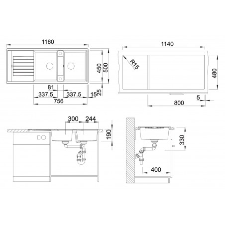 Kuchyňský dřez Blanco Zia 8 S Kávová