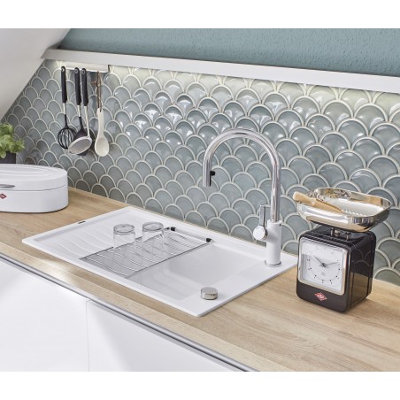 Kuchyňský dřez Blanco Elon XL 6 S, s odkapávací mřížkou, Tartufo