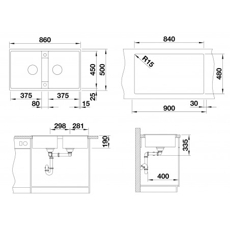 Kuchyňský dřez Blanco Zia 9 Černá
